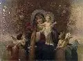 Hans Zatzka, (zugeschr.), Madonna im Rosenkranz, Um 1880, Öl auf Leinwand