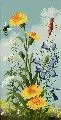 Minni (Hermine) Herzing, Blumenstilleben mit Löwenzahn und Glockenblumen