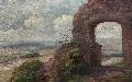 Hermann Patrick Tappe, Blick von der Ruine Hohnstein, 1915, Öl auf Leinwand