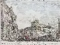 Matthias Gottfried Eichler, Rue de la Place de Montecavallo a Rom, Um 1800, Kupferstich aquarelliert
