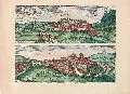 Joris Hoefnagel, George Hoefnagel , Zwei spanische Stadtansichten aus Braun-Hogenberg, Um 1580, Kolorierte Kupferstiche