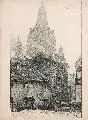 Wilhelm Claus, Blick über die Münzgasse auf die Frauenkirche, 1908, Lithographie auf dünnem Japan