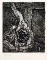 Wolfram Hänsch, Jesus wird vom Kreuz genommen, 1985, Aquatintaradierung