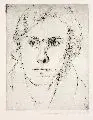 Erhard Hippold, Frauenportrait (?), 1932, Kaltnadelradierung