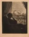 Ernst Müller, Frau am Fenster, 1910, Fotogravüre