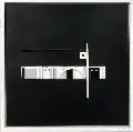 Heinrich Trost, Sehmast I, 1980, Installation, Holz, weiß und schwarz gefaßt