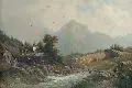 Am Gebirgsbach by August Wilhelm Leu, 1882, Öl auf Leinwand, offered Sep 2007