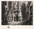 Bernhard Mannfeld, Gotischer Dom, 1890, Radierung