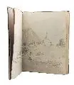 Bernhard Mühlig, Skizzenbuch, Um 1890, Bleistiftzeichnung, 23 Blatt, gebunden