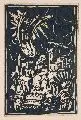 Albert Leo Merz, Veni Creator Spiritus!, 1934, Holzschnitt auf Japan