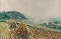 Willy Herrmann, Sommerlandschaft mit Kornpuppen, Um 1925, Öl auf Leinwand