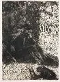 Max Klinger, Zelt, II. Nr. 34 - Zauberer und Ritter, 1915, Aquatintaradierung