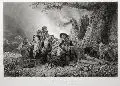 Alphonse Martinet, Der vom Blitz erschlagene Schäfer, Schabkunstblätter nach einem Gemälde Jacob Beckers
