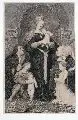 Moritz Steinla, Die Hohlbeinsche Madonna, 1841, Kupferstich auf gebräuntem Papier