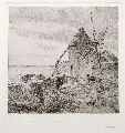 Otto Richard Bossert, Seeuferlandschaft, Radierung in Braun mit Plattenton