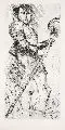 Lovis Corinth, St. Georg, Um 1912, Radierung auf chamoisfarbenem Papier