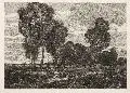 Otto Gampert, Abend in der Heide, 1904, Aquatintaradierung auf "Van Gelder Zonen"-Bütten
