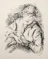 Wolf Röhricht, Portrait, Lithographie auf chamoisfarbenem Papier