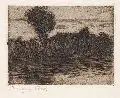 Hermann Struck, Am Wannsee, Radierung in Braun