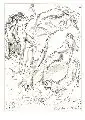 Hans Wildermann, Orphika III - Tod des Orpheus, 1921, Federzeichnung in Tusche, laviert