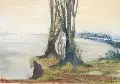 Jutta Schlichting, Göhren, 1990, Aquarell