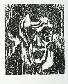 Heinz Tetzner, Kopf, 1956, Holzschnitt auf Bütten