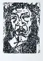 Heinz Tetzner, Prophet, 1956, Holzschnitt auf Bütten