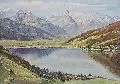 Arthur Thiele, Alpenlandschaft, Um 1910, Öl auf Leinwand