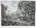 François Godefroy, Paysage, Um 1810, Kolorierter Kupferstich