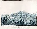 Friedrich August Schmidt, Stadt Wernigerode vom Eisenberg, Um 1820, Altaquarellierte Umrißradierung In der Platte bezeichnet "gest. von F