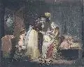 William Ward, A Visit to the Child at Nurse, 1788, Koloriertes Schabkunstblatt