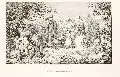 Hugo Bürkner, Der Spaziergang (Die Familie des Künstlers, im Hintergrund die Türme von Dresden), 1868, Radierung