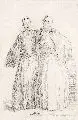 Daniel Nicolaus Chodowiecki, Zwei stehende Damen, 1758, Radierung