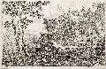 Felix Meyer, Landschaft mit Ruine, Radierung