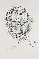 Arno Breker, Selbstbildnis, Lithographie