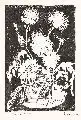Pol Cassel, Blumenkorb, 1929, Linolschnitt auf chamoisfarbenem Papier