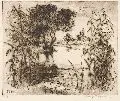 Wilhelm Giese, An der Havel, 1920, Radierung in Braun