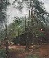 Theodor Rogge, Im Waldlokal, 1916, Öl auf Leinwand