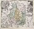 Johann Baptist Homann, Protoparchiae Mindelhemensis nova tabula geographica, 1729, Altkolorierte Kupferstichkarte
