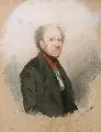 Honoré Charles Sardou, Portrait eines Aristokraten, 1842, Pastellkreide- und Kohlezeichnung auf leicht bräunlichem Papier