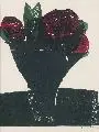 HAP Grieshaber, Vase, Farbholzschnitt auf leicht gebräuntem Papier