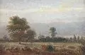 Henry Lewis, On the Estate of Baron Diergard, Marheim bei Achlebush, 1867, Ölstudie auf Malpappe