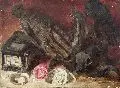 Franz Sturtzkopf, Stilleben, 1925, Öl auf Holz