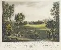 Johann Baptist Hoessel, Ansicht der fürstlich reussichen Residenz Stadt Schleitz, 1810, Altkolorierte Radierung nach einem Gemälde F