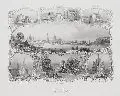 Albert Henry Payne, Souvenierblatt Dresden, Um 1850, Stahlstich mit 1 Panorama und 6 Detailansichten