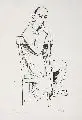 Karl Hofer, Sitzender Mann, Um 1928, Lithographie auf Bütten