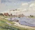 Gertrud Schäfer, Elblandschaft bei Heidenau, Um 1910, Gouache auf Papier