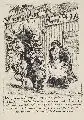 Heinrich Zille, Lene mit's Glasoje - Die Frau Direktor, 1919, Lithographie auf bräunlichem Papier