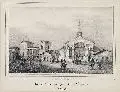 Carl Wilhelm Arldt, Bahnhof der leipzig=dresdner Eisenbahn in Leipzig, Um 1830, Lithographie