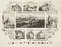 I. H. Ketzschau, Lößnitz, seine Kirchen und Hauptgebäude, Um 1840, Lithographie nach einer Zeichnung von W